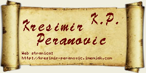Krešimir Peranović vizit kartica